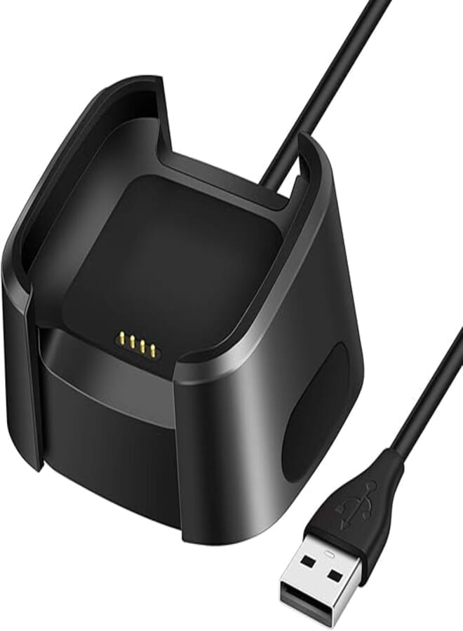 KIMILAR Charger Compatible with Fitbit Versa Docking Station (Not for Versa 2/Versa 3/Sense), Replacement USB Charging Cradle Dock with Charger Cable for Versa Smartwatch (100cm)